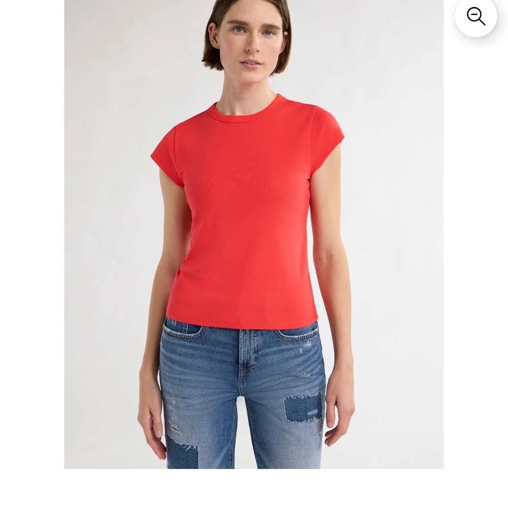Vibrant Red Short Sleeve Women's Tee - Picture 2 of 7
